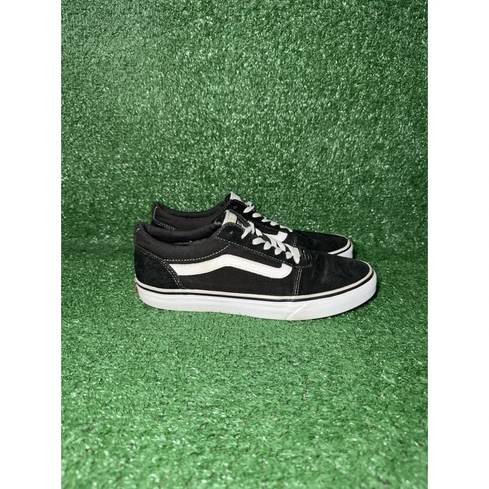 Vans Old Skool Mens Size 7.5 Black White Skate Shoes Casual Walking Sneakers